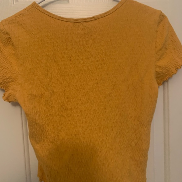 American Egal yellow ribbed shirt Size Small - Picture 5 of 5
